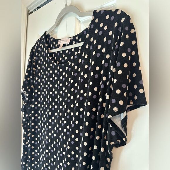 Philosophy Short Sleeve Polka Dot Top Size 2X - Picture 3 of 7